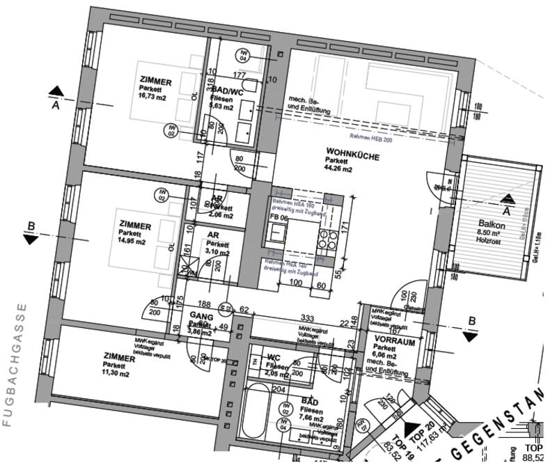 Grundriss - Wohnung